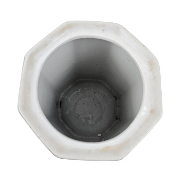 Hexagon Ceramic Canister Jar Floral Paisley Multicolor Lidded Kitchen Decor - Picture 6 of 10